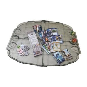 Bakugan Geogan Rising Battle Matrix Arena Lot with 2 Figures‎ W/ Bakucores/Cards